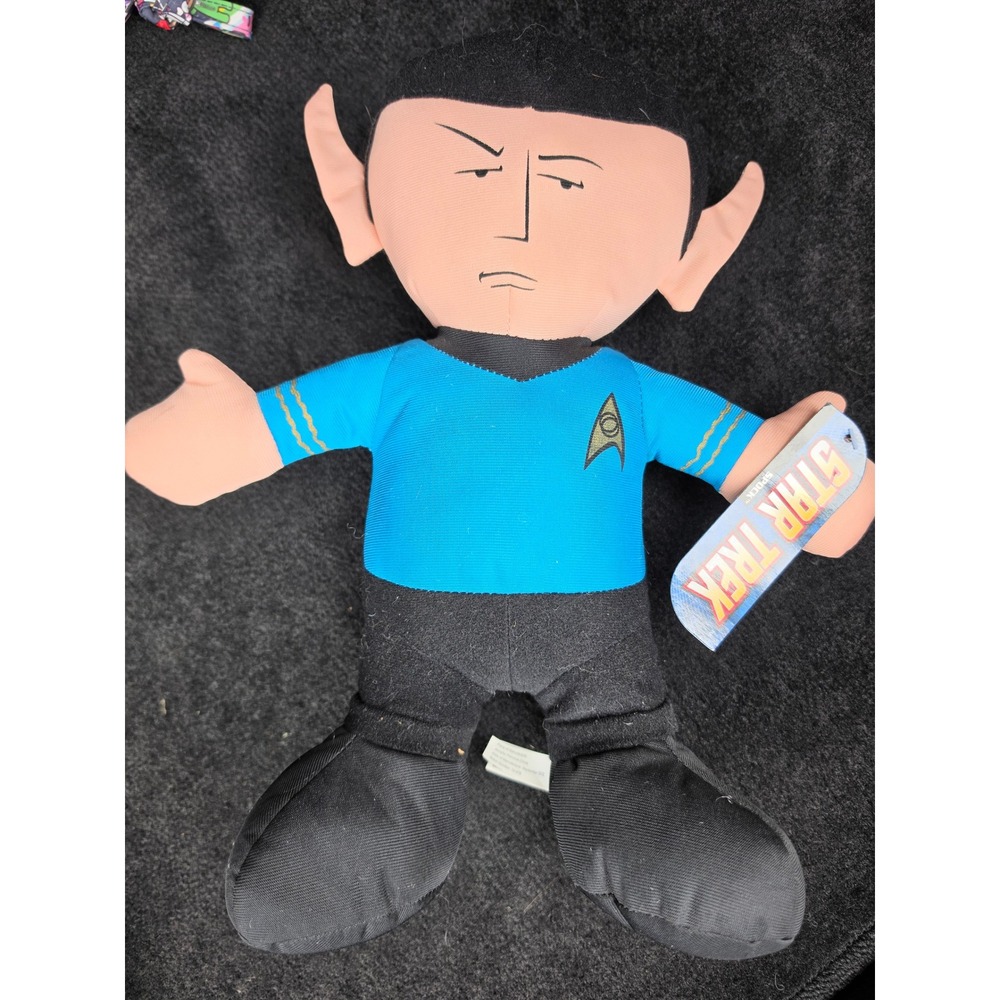 Star Trek Spock Plush Figure Blue Uniform Vulcan Science Officer New With Tags